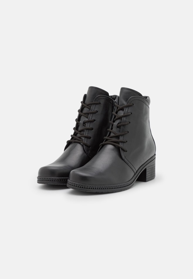 Bottines à Lacets Noir Gabor | Femmes Exclusives
